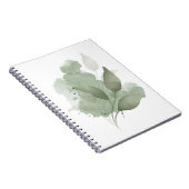 Carnet Spirale d'art botanique Abstrait esthétique beige (Côté Droit)