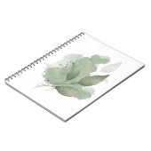 Carnet Spirale d'art botanique Abstrait esthétique beige (Côté gauche)