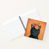 Carnet spirale de chat noir (Intérieur)