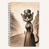 Carnet spirale de chat vapeur (Recto)