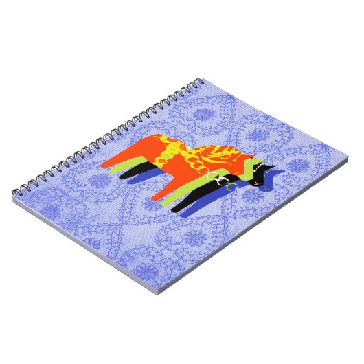 Carnet Spirale de cheval de Dala - (Côté gauche)