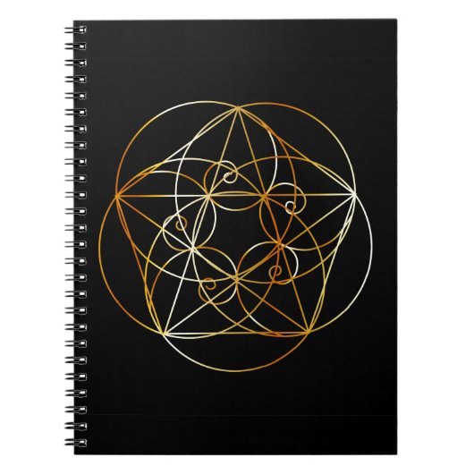 Carnet Spirale de Fibonacci la géométrie sacrée (Devant)