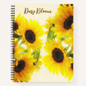 Carnet Spirale de fleurs de tournesol (Devant)