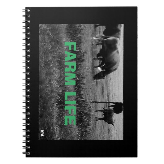 Carnet Spirale de la famille de vaches (Devant)