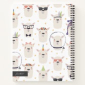 Carnet spirale de la llama mignonne pour le retour (Dos)