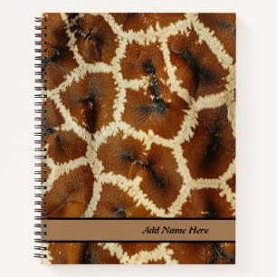 Carnet spirale de la peau de girafe