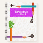 Carnet spirale de la recette pourpre de cuisine (Devant)