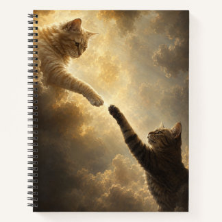 Carnet spiralé de l'attouchement sacré entre chats