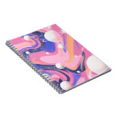 Carnet Spirale De L'Espace Extérieur Rose Et Violet Abstr (Côté Droit)