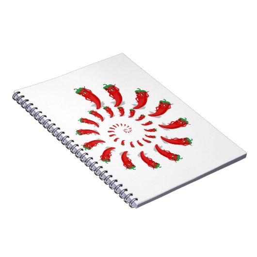 Carnet Spirale de Pepper Diva Rouge (Côté Droit)
