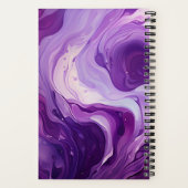 Carnet Spirale d'encre violette élégante personnalisée (Verso)