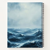 Carnet Spirale des vagues océaniques des mers rudes (Dos)