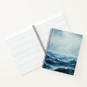 Carnet Spirale des vagues océaniques des mers rudes (Intérieur)