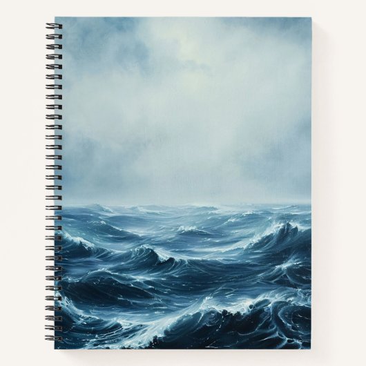 Carnet Spirale des vagues océaniques des mers rudes (Devant)