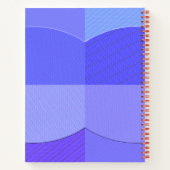 Carnet spirale, design classique couleur bleu Vint (Dos)