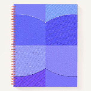 Carnet spirale, design classique couleur bleu Vint