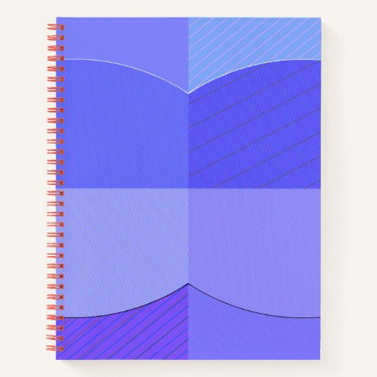 Carnet spirale, design classique couleur bleu Vint (Devant)