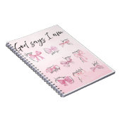 Carnet spiralé "Dieu dit que je suis..." (Côté Droit)