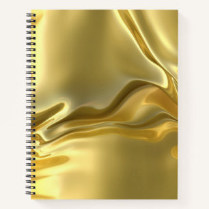 Carnet Spirale d'impression numérique en or liquide