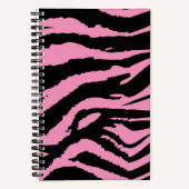 Carnet Spirale d'impression rose Zèbre (Recto)