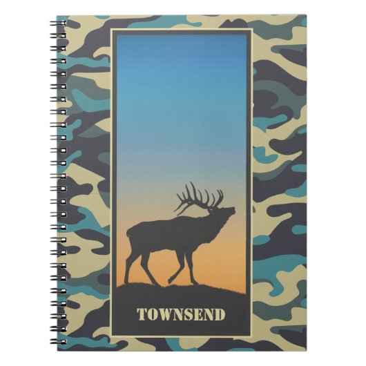 Carnet spirale Elk et Camo (Devant)