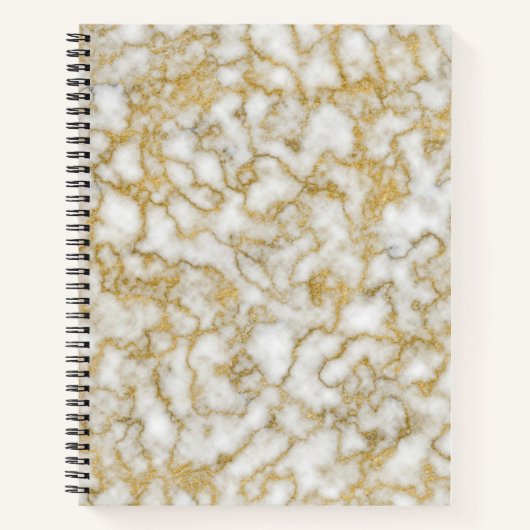 Carnet spirale en marbre écorché d'or (Devant)