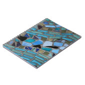 Carnet Spirale en verre de la mer bleue (Côté gauche)