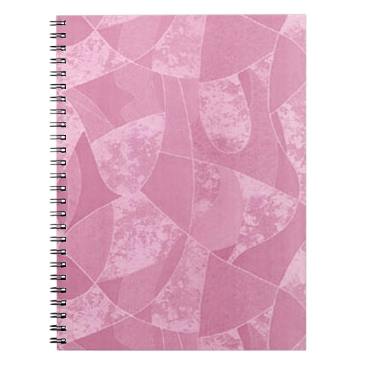 Carnet spirale en verre rose (Devant)
