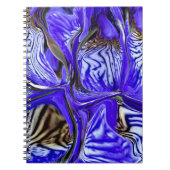 Carnet Spirale Fleur Iris Violet (Devant)