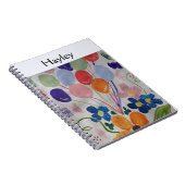 Carnet Spirale Fleurs et Ballons (Côté Droit)