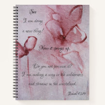 Carnet spiralé Floral Bible Verse