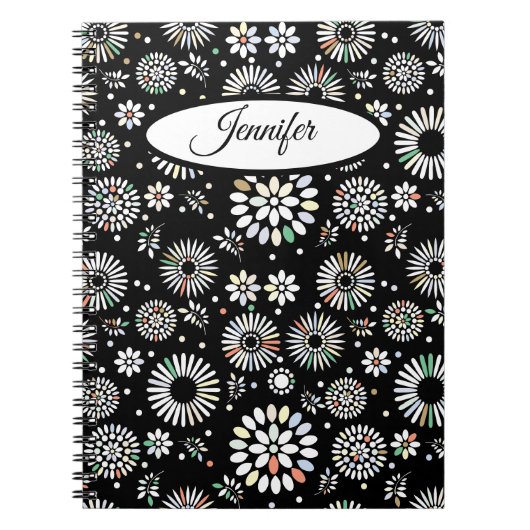 Carnet Spirale Florale Géométrique (Devant)