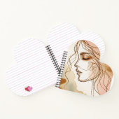 Carnet spirale forme du coeur avec l'art en ligne (Intérieur)