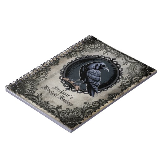 Carnet Spirale Gothique Raven (Côté gauche)