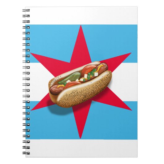 Carnet spirale HotDog de Chicago (Devant)