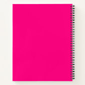 Carnet Spirale Inspirationnelle de script rétro rose (Dos)