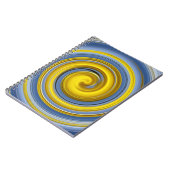 Carnet spirale jaune et bleue (Côté gauche)