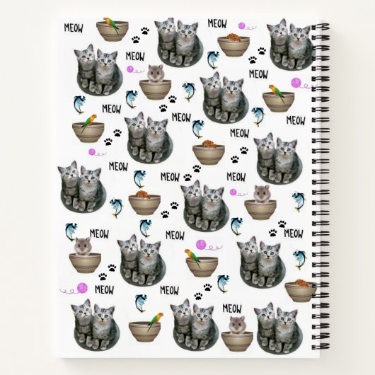 Carnet spirale Kitten Meow Cat (Dos)