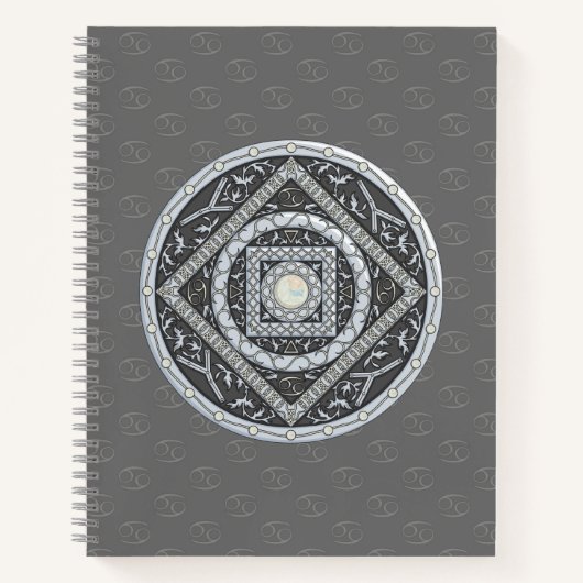 Carnet spiralé Mandala Cancer (Devant)