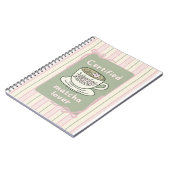 carnet spirale mignon buisson de matcha thé vert b (Côté gauche)