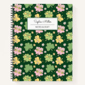 Carnet Spirale Monogramme Rétro Groovy Saint-Patrick (Devant)