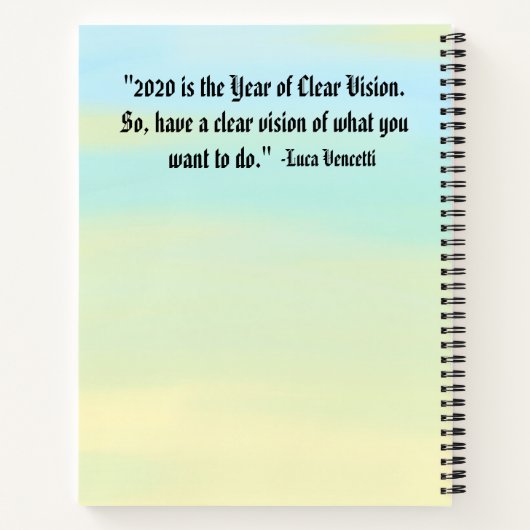 Carnet Spirale Motivationnelle inspirée par le coucher du (Dos)