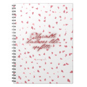 Carnet Spirale Motivationnelle Pétales Roses (Devant)