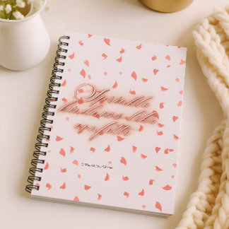 Carnet Spirale Motivationnelle Pétales Roses