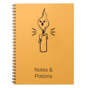 Carnet spiralé Notes & Potions minimaliste et effr