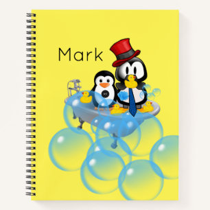 Carnet spirale Pingouin Bubbles Baignoire
