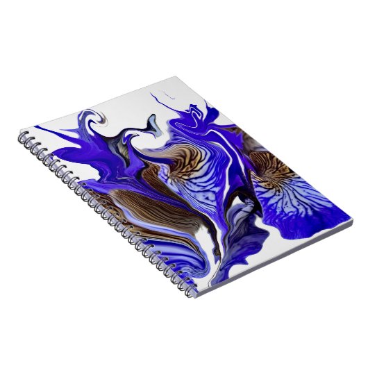Carnet Spirale pourpre Iris Fleur (Côté Droit)