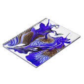 Carnet Spirale pourpre Iris Fleur (Côté gauche)