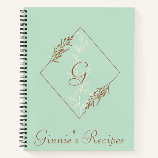 Carnet spirale Recette Bleue (Devant)