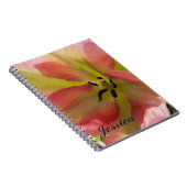Carnet spirale rose et jaune de la tulipe (Côté Droit)